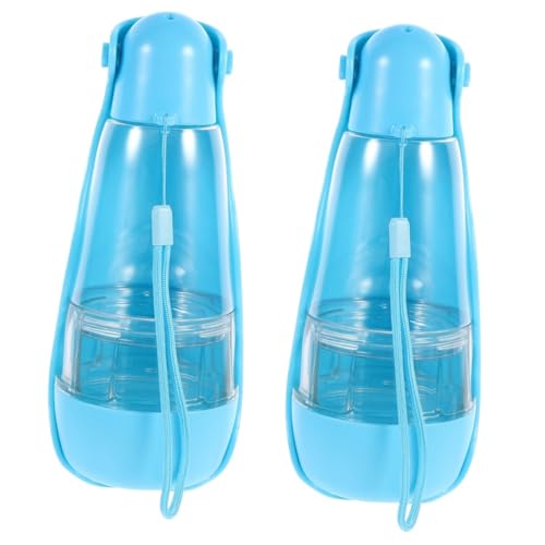 BESPORTBLE 2st Becher Für Haustiere Hundefutter Flasche Haustier Trinken Tragbare Wasserflasche Hundewasserflaschen Zum Gassi Gehen Hasenbrunnen Outdoor-hundeflasche Blue Das Haustier von BESPORTBLE