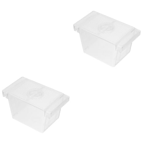 BESPORTBLE 2st Brutkasten Für Frittierboxen Acrylbox Separator Betta-Aquarium Mit Trennwand Fisch-isolationsfall Aquarienfische Fall Fischzucht Lebensraum Für Schildkröten Zuchtbecken Plastik von BESPORTBLE