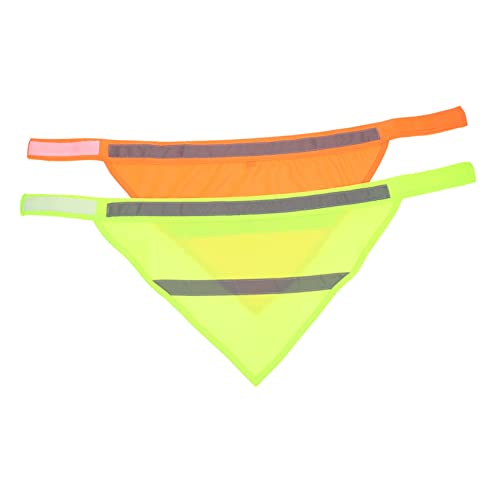 BESPORTBLE 2st Dreieckstuch Für Haustiere Orangefarbenes Hundehalstuch Reflektierender Hundeschal Orangefarbene Hundeweste Fluoreszierendes Hundelätzchen Warnweste Reflektor Züchten Polyester von BESPORTBLE