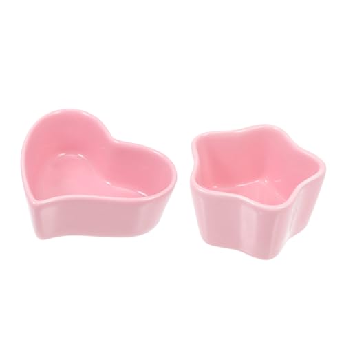 BESPORTBLE 2st Futternapf Frettchen Hasengerichte Häschen-Feeder Guinea-Container Hamsterfutter Fressnäpfe Für Hamster Kleiner Tiernapf Haustiernapf Guinea-schüssel Tierfarbe Rosa Keramik von BESPORTBLE