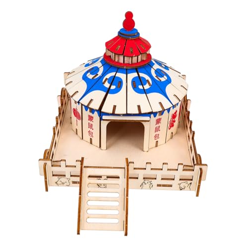 BESPORTBLE 2St Hamstervilla Hamster Spielzeug hamsterspielzeug Kaninchenspielzeug Hamster-Übungsspielzeug Spielzeuge Spielset aus Holz Hamsterhütte aus Holz Hamsterhaus Leiter Meerschweinchen von BESPORTBLE