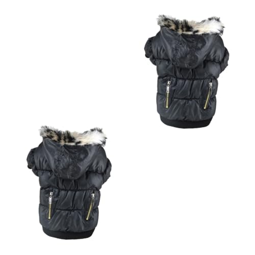 BESPORTBLE 2st Haustier-partykostüm Kleider Für Den Winter Warmer Mantel Hund Warmer Hoodie Haustier Winter Warm Winterkleidung Winterweste Wintermäntel Haustierkleidung Black von BESPORTBLE