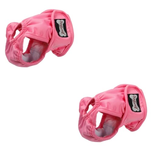 BESPORTBLE 2st Hygienewindeln Für Hunde Hundewindel Pads Für Weibliche Hunde Hygienehosen Für Hunde Menstruationswindeln Für Hunde Hündin Waschbare Unterhosen Für Haustiere Rosa von BESPORTBLE