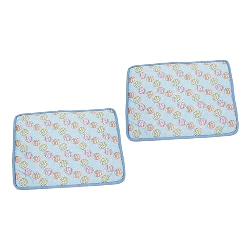 BESPORTBLE 2st Kühlende Hundedecke Matratze Mattes Eispad Haustier Kühles Bett Katze Eispad Abdeckpad Eispad Gel Eisseide-Material EIS-Seide-EIS-pad Eispad Für Haustiere Decke Eispad Blue von BESPORTBLE