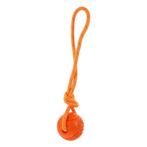 BESPORTBLE 2st Spielen Sie Mit Dem Ball Hund Beißring Seilballspielzeug Für Hunde Kauball Für Haustiere Kleiner Hund Zerrspielzeug Für Hund Kätzchen Spielzeug Hündchenspielzeug Orange Gummi von BESPORTBLE