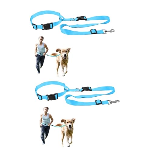 BESPORTBLE 2st Taillenhundeleine Zum Laufen Hundegürtel Gürtel Für Hunde Gürtel Für Haustiere Taille Hundeleine Taille Hundespaziergang Läuft Taillenhundeläufer Hundespinnenkostüm Groß Blue von BESPORTBLE