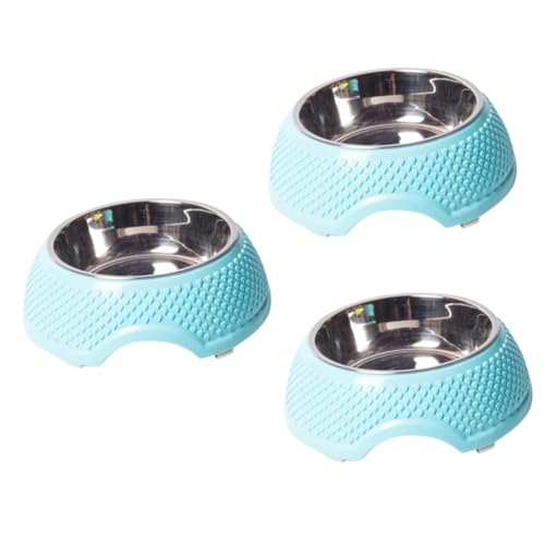 BESPORTBLE 3 STK Haustiernapf pet Supplies Easy putz Dog Bowls hundeschale katzennäpfe Hundenapf Cosaquin-Hunde dasaquinnfür Katzen Hundenäpfe Hundefutter Futternapf für Haustiere Blue von BESPORTBLE