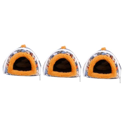 BESPORTBLE 3 STK Haustiernest kleines Tiernest Höhlenbett für Haustiere Hamsterhausbett Katzenbett haustierbett pet Bed katzenhöhle Schlafhaus für Haustiere Meerschweinchen Warmes von BESPORTBLE