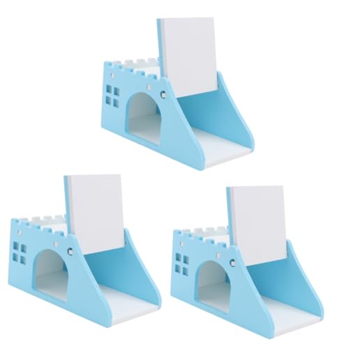 BESPORTBLE 3 STK Little Pet Staircase Villa Spielzeuge Hamsterhütte Hamster verstecktes Kletterspielzeug nagerhaus kleintierhaus Haustier Hamsterspielzeug Heimtierbedarf hölzern Blue von BESPORTBLE