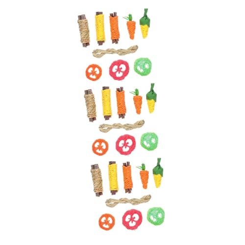 BESPORTBLE 3 Sätze Hamster-Spielzeug Welpenkäfig Hasenspielzeug Welpen-Kit Hasenanzug Hamster Spielzeug hamsterspielzeug Snacks spielzeuge Hasen-Kauspielzeug Hamster Beißspielzeug hölzern von BESPORTBLE