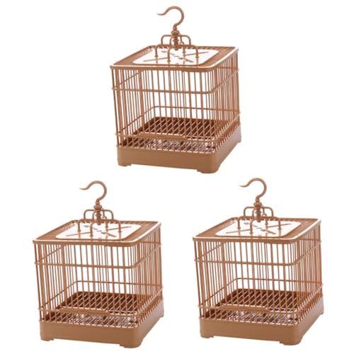 BESPORTBLE 3 Sätze Vogelkäfig großes vogelhaus The Big Bird cage Käfig für Papageiennymphensittiche Vogel Barschkäfig quadratischer Papageienkäfig Wellensittichkäfig Jahrgang Vögel Zuchtkäfig von BESPORTBLE