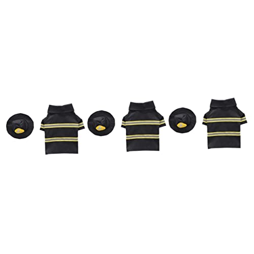 BESPORTBLE 3 Sätze feuerwehruniform Kleidung weihnachtskleif hundekleidung hundekleider Feuerhund Kostü Hunde-Halloween-Kostüme für Hunde Weste Mantel Performance-Kostü Haustierkleidung von BESPORTBLE