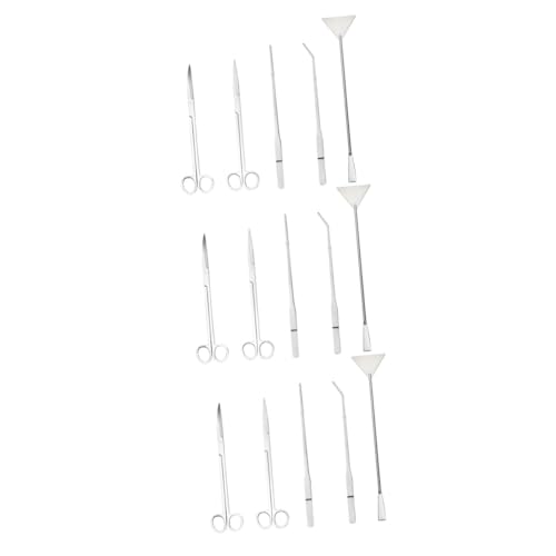 BESPORTBLE 3 Stück 5 1 Pinzetten-Scherenwerkzeuge aus Edelstahl Aquarium Schaufel Flachschleifer Pinzette Spatel Pinzette Aquarium Tools Set Aquascaping kit Werkzeuge für Wasserpflanzen von BESPORTBLE