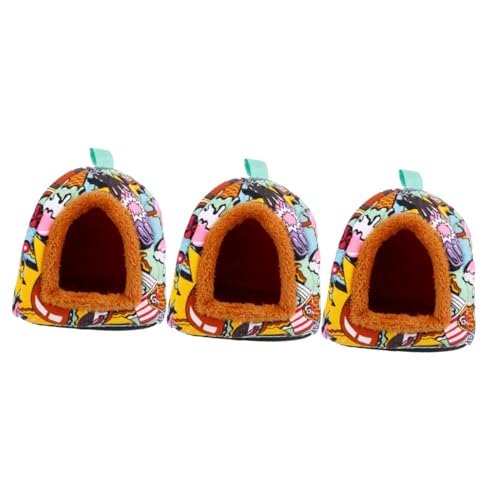 BESPORTBLE 3 Stück Haustiernest Hamsterbett Meerschweinchen Winterkissen Meerschweinchenhaus Hamsterhaus Heimtierbedarf Nest Haustierschlafhaus Haustier Warmhaus von BESPORTBLE