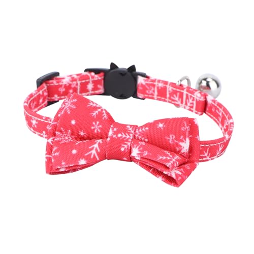 BESPORTBLE 3 Stück Weihnachts Katzenhalsband Verstellbares Katzenhalsband Katzenhalskette Mit Fliegen Weihnachts Haustierhalsband Katzenhalskette Mit Glocke Weihnachts Haustierhalsband von BESPORTBLE