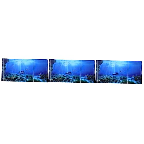 BESPORTBLE 3St Aquarium Hintergrundpapier Glasbild Aquarium Kulisse Aquarium Poster Aquarium-Poster Aufkleber Aquarium-Dekor Bild für Aquarium verdicken Dekorative Gemälde Container schmücken von BESPORTBLE