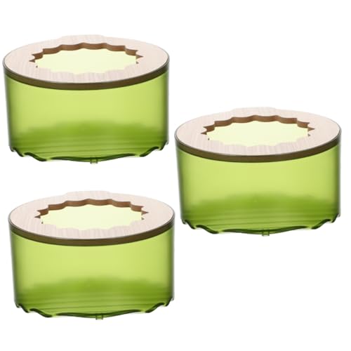 BESPORTBLE 3St Hamster Toilette Hamster klo Hamster sandbad hamsterzubehör hamsterspielzeug Hamster käfig Kaninchenspielzeug Gerbil Sandbad Schale Hamster-Sandbadehaus Hamsterbad ABS， Green von BESPORTBLE