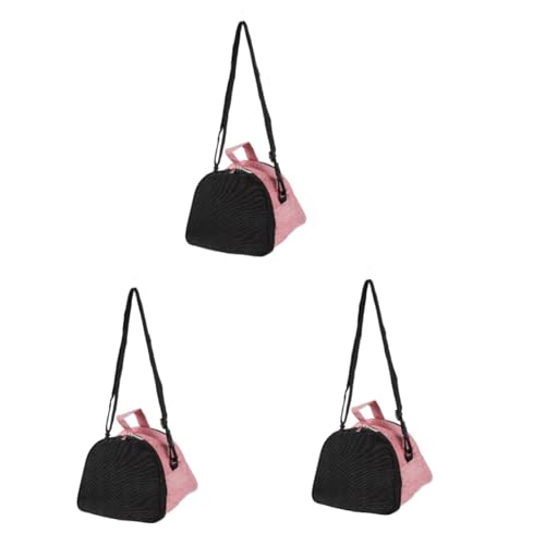 BESPORTBLE 3St Hamster aus Tasche Kaninchentasche Hamstertasche Tragbare Haustiertasche Tragetaschen für Ratten Hasenrucksack tragbare Rattentasche Tragetasche für Ratten Oxford-Stoff Rosa von BESPORTBLE