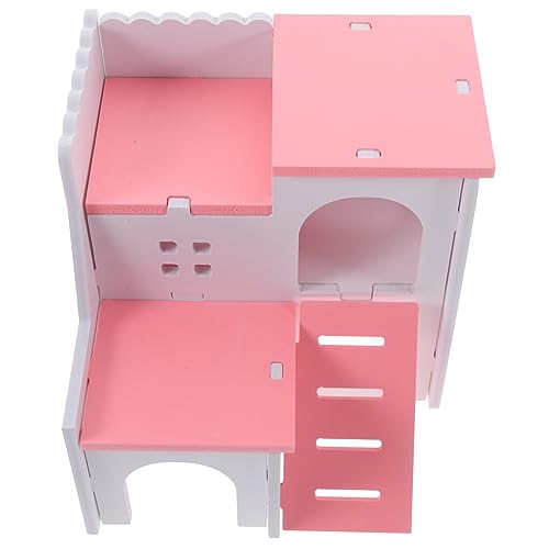 BESPORTBLE 3St Hamsterhaus Hamster Spielzeug hamsterspielzeug Hamster Spielburg Hamstervilla Einstreu für Hamsterkäfige Meerschweinchenhaus Hamsterversteck Hütte kleine Tierhütte PVC Rosa von BESPORTBLE