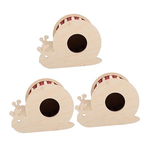 BESPORTBLE 3St Hamsterhaus Hamster brücke Hamster Spielzeug Nagetier Kletterwand Hamster Holzhaus Hamster Spielhaus nagerhaus Igel Bett Papageientreppe Chinchilla- Hamsterversteck hölzern von BESPORTBLE