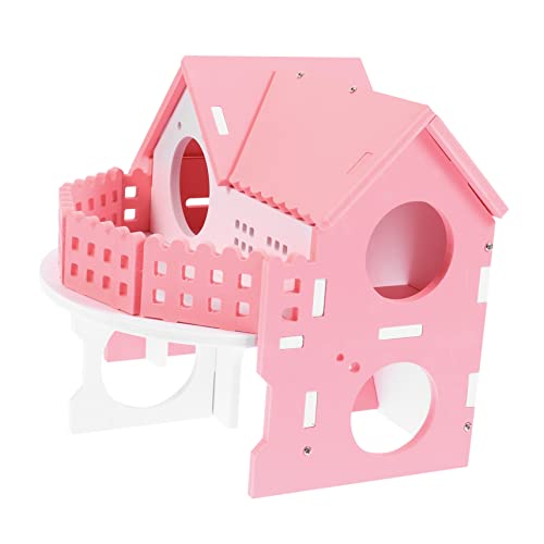 BESPORTBLE 3St Hamsternest Hamsterspielhaus Versteckspielzeug für Hamster Doppellagiger Hamsterstall hamsterhaus Hamster Spielzeug Hamster-Mini-Villa zweilagiges Hamsterversteck PVC Rosa von BESPORTBLE