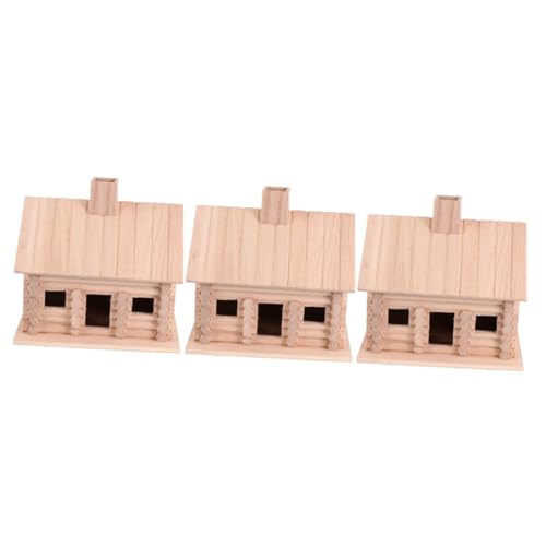 BESPORTBLE 3st Holzhaus Vogelnest Kunsthandwerk Für Kinder Vogelnest Aus Holz Vogelhäuschen Malen Kinderhandwerk Gartendekoration Aus Holz Hai-pflanztopf Mini-vogelhaus Vögel Zubehör von BESPORTBLE