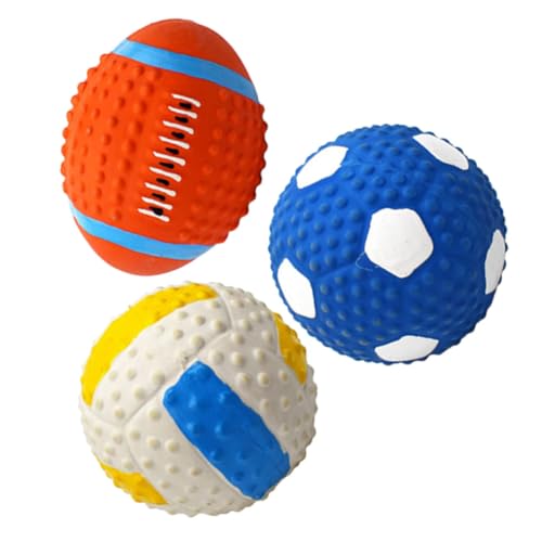 BESPORTBLE 3St Hund spielt knete knetspielzeug chew Toy fuussball Fussball Dog Accessories Latexspielzeug für Haustiere Kauspielzeug für Haustiere Kauspielzeug für Hunde von BESPORTBLE