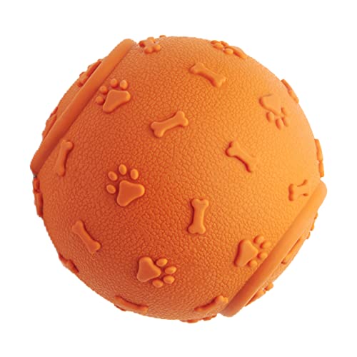 BESPORTBLE 3St Kauspielzeug für Hunde Beißspielzeug Kauspielzeug für Haustiere Haustier Spielzeug Interactive Dog Toys Hunde spielsachen Quietschendes Welpenspielzeug Hund Gummiball Orange von BESPORTBLE