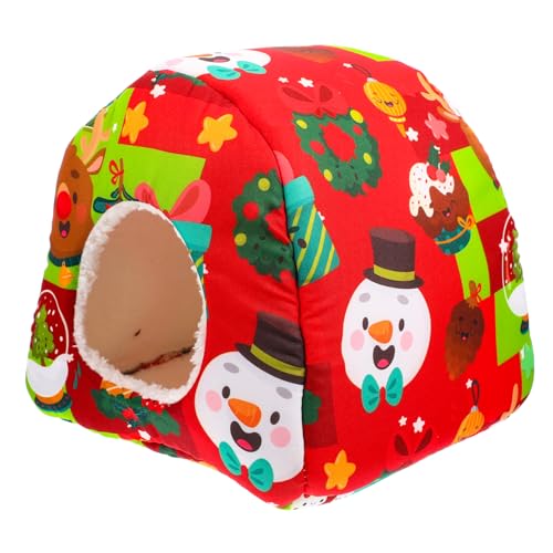 BESPORTBLE 3St Meerschweinchen-Nest Zuckergleiter-Versteck Meerschweinchen warmes Bett kleines Haustier kuschelhöhle nagerhaus Hamster Zuckergleiter Bett meerschweinchen versteck Schwamm rot von BESPORTBLE