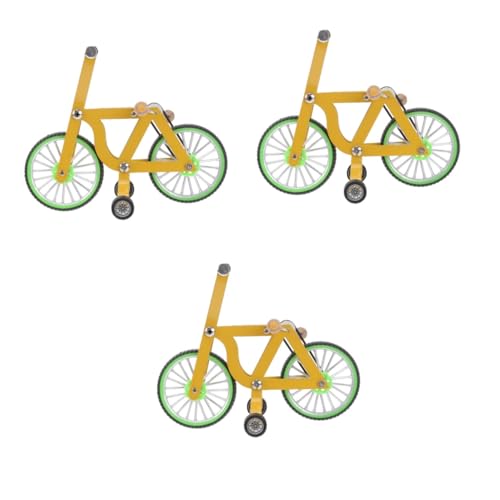 BESPORTBLE 3St Papagei Fahrrad Wellensittichspielzeug Lernspielzeug für Vögel Ara-Käfig papageienspielzeug papagei Spielzeug lustiges Papageienrad kreatives Papageien-Spielzeug Plastik Yellow von BESPORTBLE