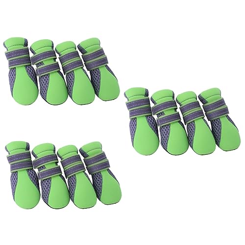 BESPORTBLE 3St Schuhe für Hunde Milchspender für Welpen Wanderschuhe Hundeschuhe Wanderschuhe Haustierschuhe Grüne Hundeschuhe hundepfote Hunde Schuhe Stiefel für Hunde Hundestiefel Green von BESPORTBLE