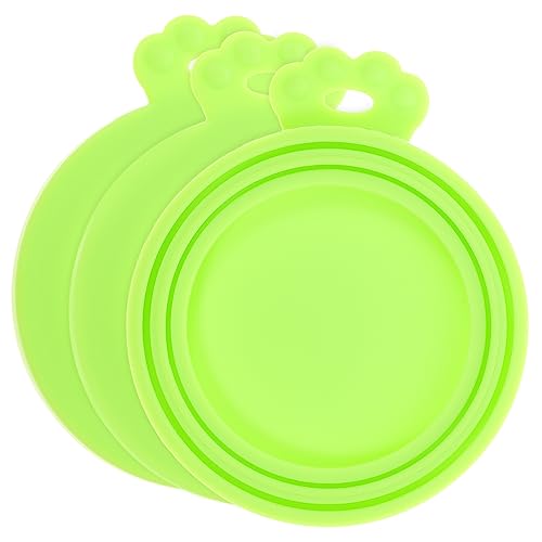 BESPORTBLE 3St Silikondeckel für Dosen Dosendeckel, Dosendeckel Getränkedosendeckel Haustiere Lebensmittel Deckel für Katzenfutter Hundefutterdeckel für Dosenfutter Kieselgel Light Green von BESPORTBLE