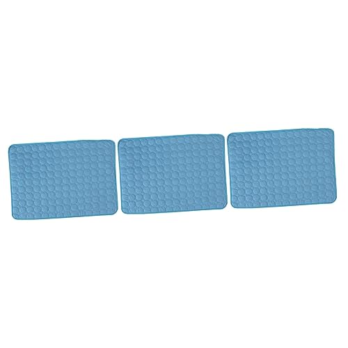 BESPORTBLE 3St Sommer kühlmatte pet Supplies haustierbedarf Hundebettmatte Kühlmatte für Hunde Kühlendes Hundebett Hundematte Tierfutter hundebetten Haustier-Sommermatte Hund Sommermatte Blue von BESPORTBLE