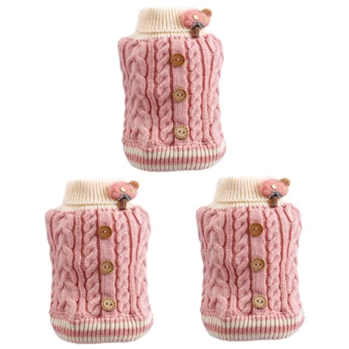 BESPORTBLE 3St Welpenweste aus Baumwolle Hundebekleidung für kleine Hunde Mädchen Winterkleidung Kätzchen-Kleidung hundemantel Dog Raincoat Haustier Katze Hundekostüm Stoff Rosa von BESPORTBLE