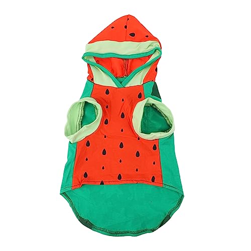 BESPORTBLE 3st Haustierkleidung Hunde-Kapuzenpulli Hundepullover Mit Wassermelone Rettungsanzug Für Haustiere Haustier-Outfit Haustier Geschirr Kapuzenpullover Für Hunde Polyester Baumwolle von BESPORTBLE