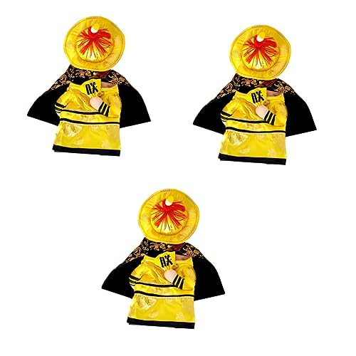 BESPORTBLE 3st Haustierkleidung Partykleidung Für Haustiere Kleine Hundekleidung Piratenhundekleidung Hundekostüme Polyester-hundekleidung Hundekleidung Einfach Anzuziehen Yellow von BESPORTBLE