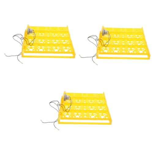 BESPORTBLE 3st Inkubator Brutkasten Für Hühner Eierbrutkasten Für Zu Hause Brutkasten Für Eier Automatischer Brutkasten Automatische Eierablage Automatischer Eierwender Yellow Plastik von BESPORTBLE