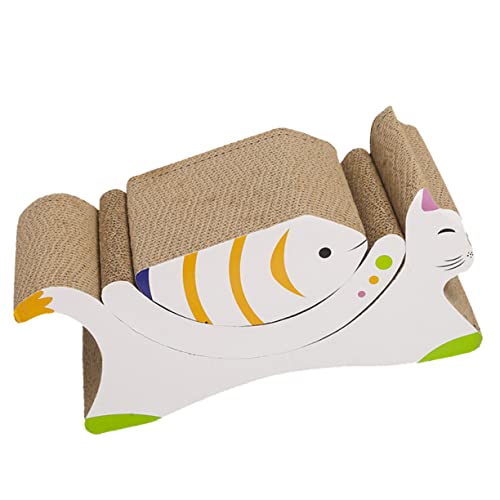 BESPORTBLE 3st Katzenkratzbrett Dreiteiliges Set Kratzbretter Für Katzen Katze Katzenminze Spielzeug Kätzchen Kratzspielzeug Katzencouch Aus Pappe Kratzspielzeug Für Kätzchen Khaki Wellpapier von BESPORTBLE