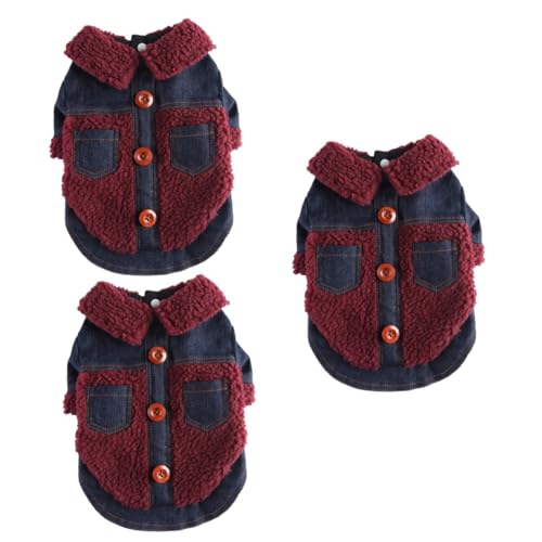 BESPORTBLE 3st Kleidung Für Haustiere Hund Kältefestes Kostüm Hundemäntel Für Kleine Hunde Welpe Modische Hundebekleidung Warmes Winterhundeoutfit Hundekleidung Winter Winterjacken Polyester von BESPORTBLE