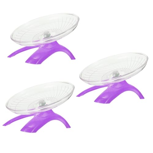 BESPORTBLE 3St Laufradspielzeug Hamster Spielzeug hamsterspielzeug Wheel Plastic Heimtierbedarf Mausrad Rennmäuse Laufrad Chinchilla Rennmaus Frisbeescheibe Igel Lieferungen Plastik von BESPORTBLE