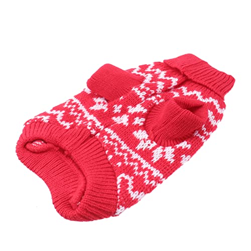 BESPORTBLE 3st Weihnachtskleidung Für Haustiere Weihnachtskostü Für Haustiere Hundepullover Für Große Hunde Kleidung Für Katzen Haustier Winter Kleine Hundekleidung Hundemäntel Rot von BESPORTBLE