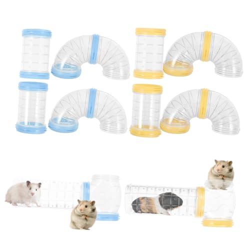 BESPORTBLE 4 Sätze Hamster-röhren-kit Ons Röhren Für Hamsterkäfige Röhrenspielzeug Für Kleine Tiere Klettergerüst Für Hamster Transparent Schläuche Hamster Spielzeug Hamsterrohr Rennmaus Pp von BESPORTBLE