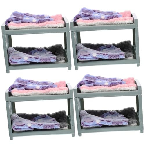 BESPORTBLE 4 Sätze Hamsterbett Kleiner Tiersack Hamsterdecken nagerhaus haustierbett kleines Hamsterversteck Hasenbett Mehrzweck Zubehör Produkte für kleine Haustiere Käfig -Bett Plüsch von BESPORTBLE