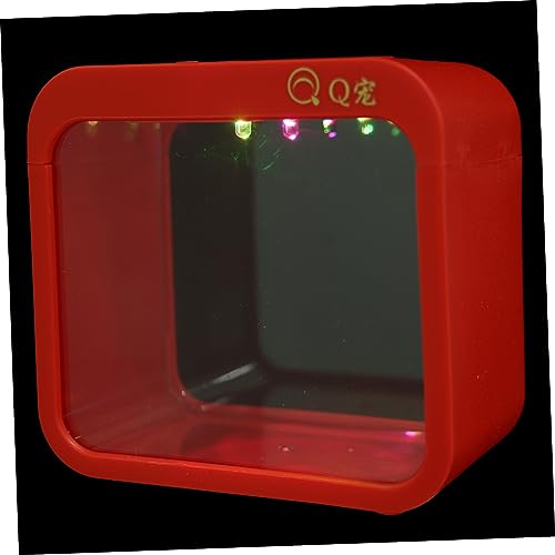 BESPORTBLE 4 Stück Betta-Box Betta-Hydrokulturbecken Mini-Aquarium Garnelen Zuchtbecken Pflanzen-Kits Fischglas wohnzimmerdeko Easy putz klares Fischbecken Kampfbecken mit Lampe Plastik rot von BESPORTBLE