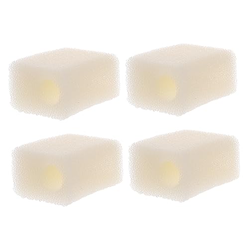 BESPORTBLE 4 Stück Filterwatte Für Aquarien Vorfilterschaum Für Aquarien Fischnetz-Aquarium Pumpe Rohr Aquarienfilter Filter-Aquarium Kanister Filtermedien Für Aquarien Bausatz Schwamm Beige von BESPORTBLE