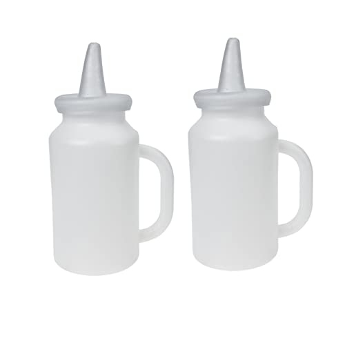 BESPORTBLE 4 Stück Flasche Mit Kälberpflegegriff Schaf Flasche Kätzchen Schnuller Welpen Fütterung Flasche Futterspender Für Kleinkinder Trinkflasche Für Kalb Haustierflasche Kieselgel Weiß von BESPORTBLE