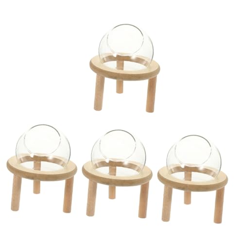 BESPORTBLE 4 Stück Hamsterbett Kleintier-Sandbadbehälter Haustier-Hamsterkäfig-Zubehör Hamster badewanne Toilettenzubehör Hamster klo Hamster Terrarium klarer Sandkasten kleines Sandbad Glas von BESPORTBLE