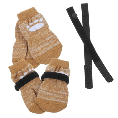 BESPORTBLE 4 Stück Haustier Hund Socken Tragbare Socken für Haustiere austauschbare Haustiersocken auswechselbarer Hundepfotenschutz Pfotenschützer für kleine Hunde Hundezubehör Baumwolle von BESPORTBLE