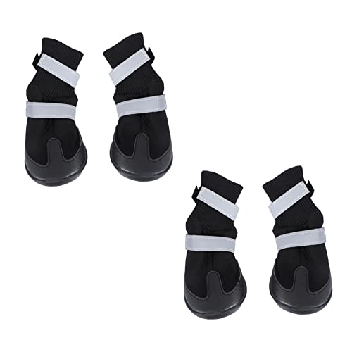 BESPORTBLE 4 Stück Haustier Hund Winterschuhe Hundeturnschuhe Hundeschuhe Für Kleine Hunde Welpenstiefel Für Kleine Hunde Stiefel Für Hunde Outdoor-Schuhe Für Hunde Hundestiefel Klein Black von BESPORTBLE