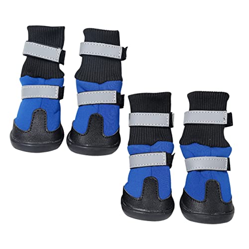 BESPORTBLE 4 Stück Haustier Schneestiefel Lange Röhrenschuhe rutschfeste Hundeschuhe Hundeschuhe Stiefel Für Hunde Warme Winterschuhe Lange Haustier Hundestiefel Welpenschuhe Outdoor von BESPORTBLE